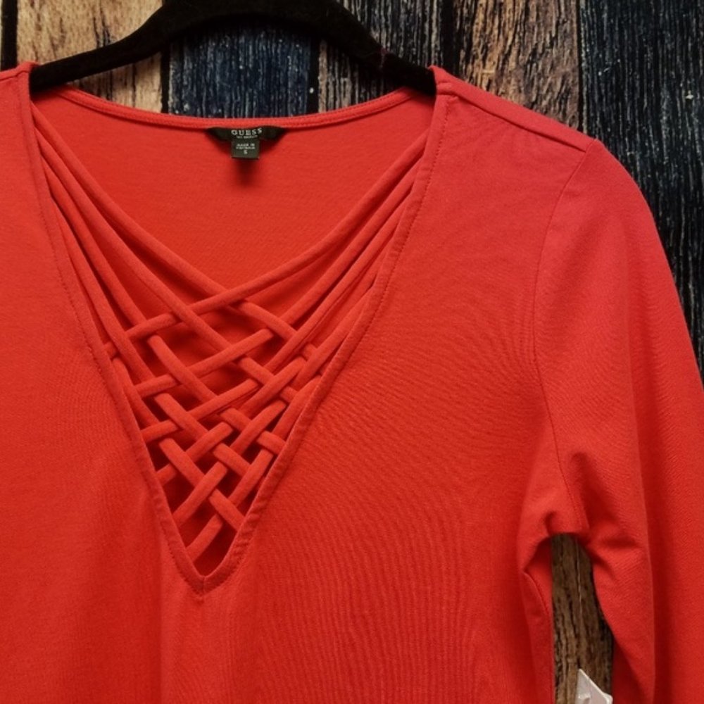 Strappy Candy Apple Red Bodysuit